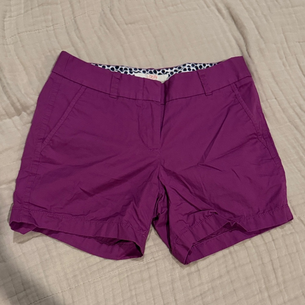 J. Crew Women's Cargo Shorts in Purple